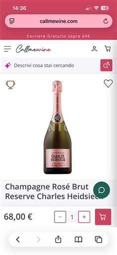 Shampanjë Charles Heidsieck Rosé Réserve 2023