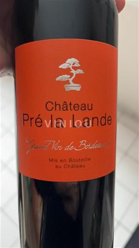 Bordo Bordo superior Château Pré la Lande Diane 2016