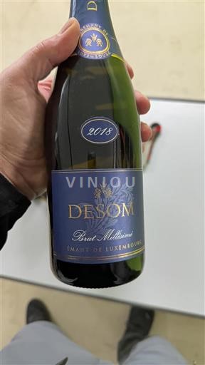 Luxembourgsk Mosel Mosel Luxembourg Desom Brut Millésimé 2018