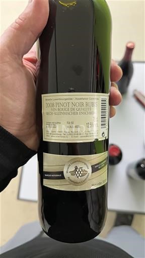 Luxembourgsk Mosel Mosel Luxembourg Bech-Kleinmacher Enschberg Pinot Noir Rubis 2008