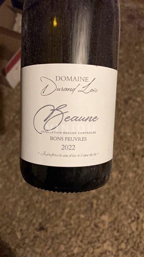 Burgundi Beaune Domaine Durand Loïc Bons Feuvres 2022