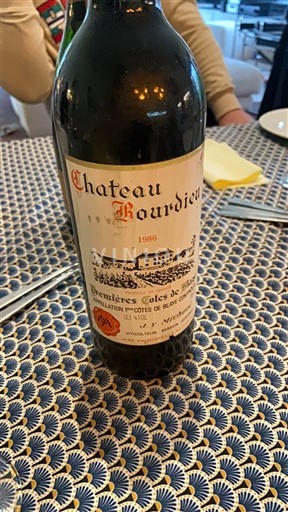 Bordoja E paspecifikuar Château Bourdieu 1986