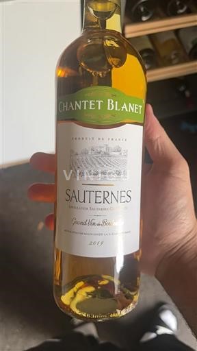 Bordoja Sauternes Chantet Blanet 2019