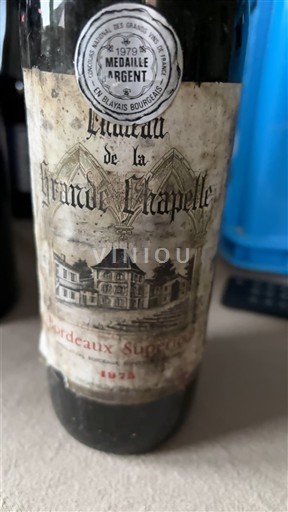 Bordeaux Bordeaux supérieur Château La Grande Chapelle 1972