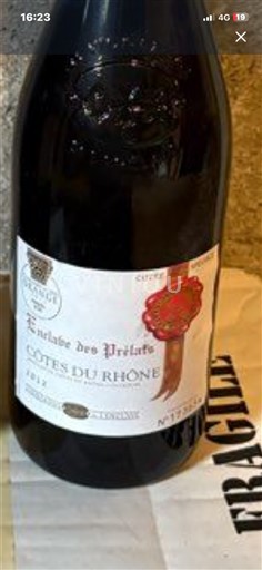 Lugina e Ronës Bregdeti i Rodanit Vignerons Ardéchois Eraldase des Prélats 2012