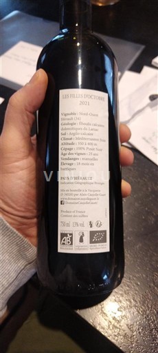 Lengdok dhe Rusionjë Hérault Domaine Caujolle-Gazet Les Filles d’Octobre 2021