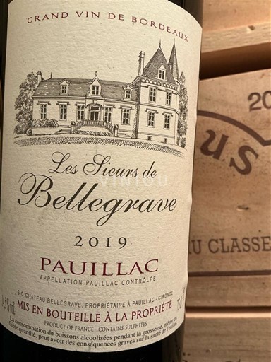 Bordoja Pauillac Château Bellegrave Les Sieurs de Bellegrave 2019