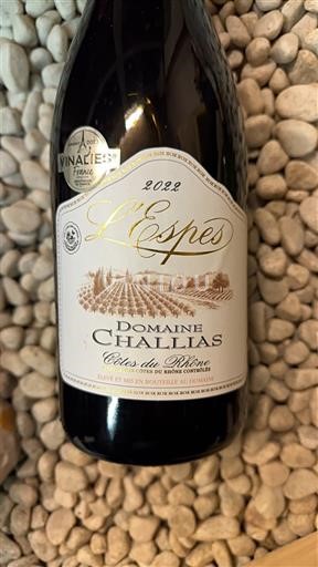 Lugina e Ronës Bregdeti i Rodanit Domaine Challias L'Espès 2022
