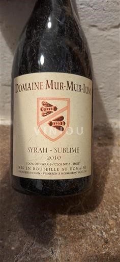 Provence, Lav Rhône-dalen, Korsika Vaucluse Domaine Mur-Mur-Ium Syrah-Sublime 2010