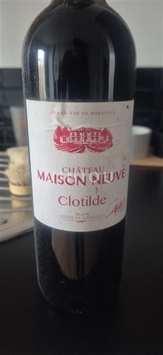 Bordoja Côtes-de-bourg Château Maison Neuve Clotilde 2019