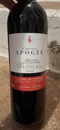 Bordoja Lalande-de-pomerol Château Apogée 2020