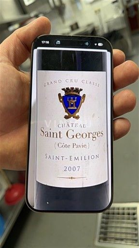 Bordoja Saint-Émilion Grand Cru Château Saint Georges (Côte Pavie) 2007