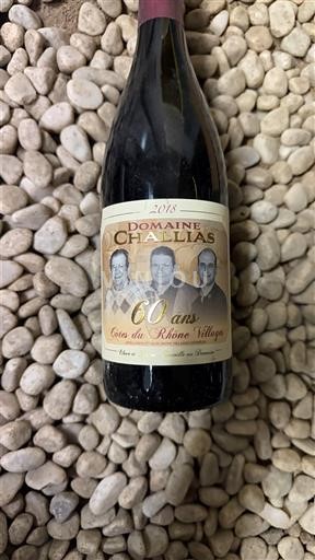 Рона долина Кот дю Рон села Domaine Challias 60 ans 2018