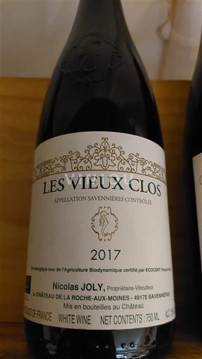 Lugina e Luarës Savennières Château La Roche-aux-Moines Les Vieux Clos 2017