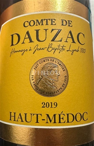 Bordoja Haut-Médoc Comte de Dauzac Hommage à Jean-Baptiste Lynch 1810 2019