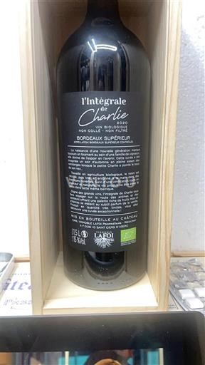 Bordeaux Bordeaux Supérieur Château La Foi l’Intégrale de Charlie 2020