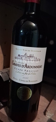 Bordoja Blaye-côtes-de-bordeaux Domaine Graves d'Ardonneau Prestige 2020