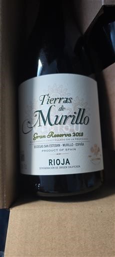 La Rioja Rioja Bodegas San Esteban Tierras de Murillo Gran Reserva 2018