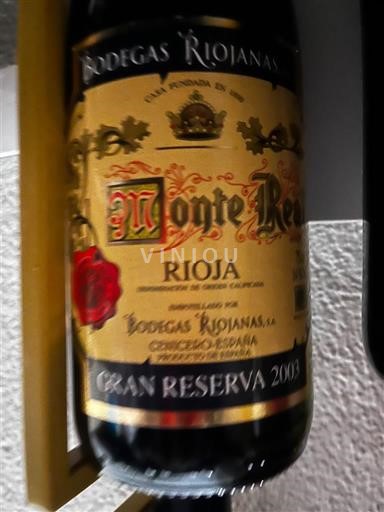 La Rioja Rioja Bodegas Riojanas Monte Real Gran Reserva 2003
