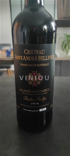 Bordoja Lalande-de-pomerol Château Saint-André Bellevue Sélection Prestige 2016