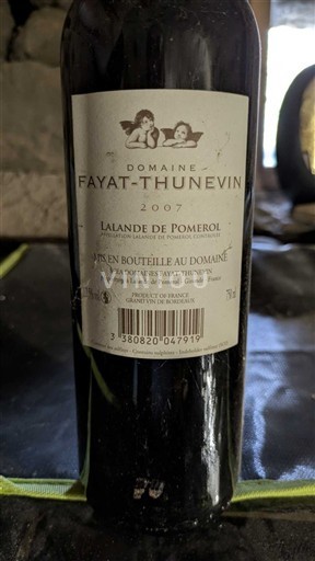 Bordoja Lalande-de-pomerol Domaine Fayat-Thunevin 2007