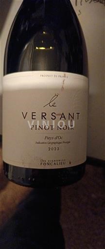 Languedoc og Roussillon Pays d'oc Les Vignobles Foncalieu Le Versant Pinot Noir 2023