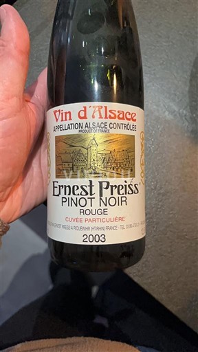 Alsace Ernest Preiss Particulière 2003
