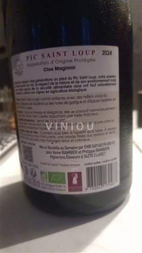 Languedok Pic-saint-loup Domaine Clos Maginial 2024