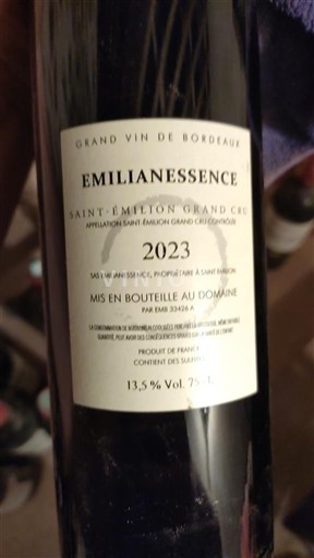 Bordeaux Saint-Émilion Grand Cru Grand Cru Emilianessence 2023
