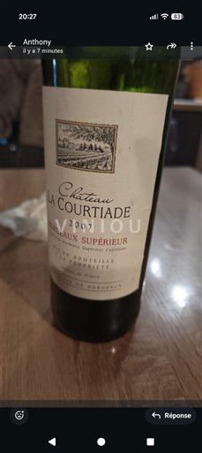 Bordeaux Bordeaux supérieur Château La Courtiade 2007
