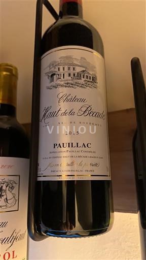 Bordeaux Pauillac Château Haut de la Bécade 2015