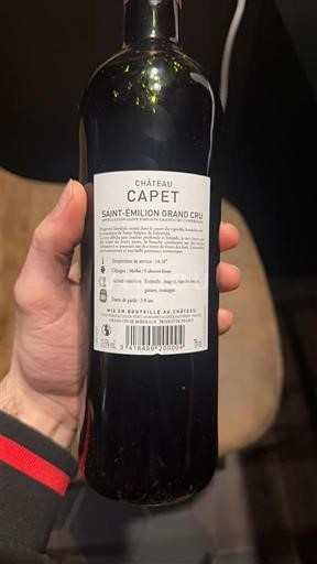 Bordo Сент-Емилион Гранд Кру Château Capet 2016 2016