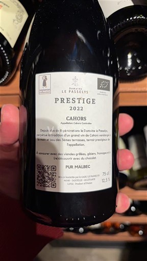 Jugperëndim Kahor Domaine Le Passelys Prestige 2022