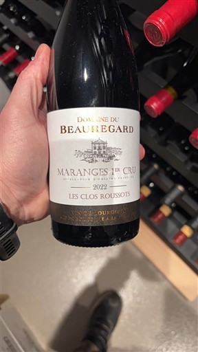 Burgundi Maranges Domaine Beauregard Les Clos Roussots 2022