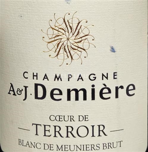 Shampanjë A & J Demière Cœur de Terroir Blanc de Meuniers Brut Jo Viti