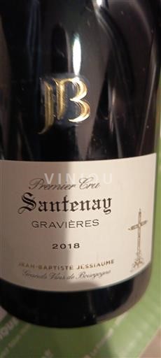 Burgundi Santenay Premier Cru Jean-Baptiste Jessiaume Gravières 2018