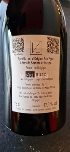 Valonija Обале Самбра и Мезе Vin de Liège 2022