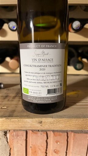 Алзас Аласас Sipp Mack Gewurztraminer Tradition 2020