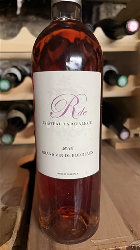 Bordo Château La Rivalerie R de 2016