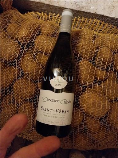 Burgundi Saint-Véran Domaine Corsin Tirage Précieux 2022