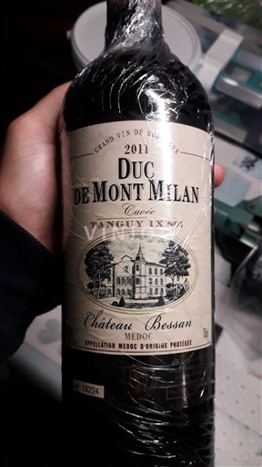 Bordoja Médoc Château Bessan Duc de Mont Milan Tanguy IX S01 2011