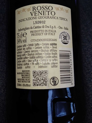 Veneto Cantine di Ora Ikke-årgang