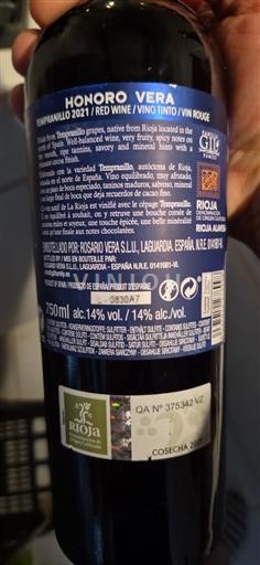 La Rioja Rioja Honoro Vera 2021
