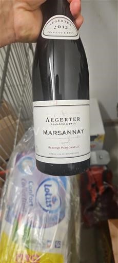Burgund Marsannay Aegerter Réserve Personnelle 2012