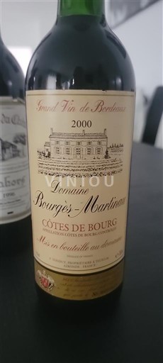 Bordoja Côtes-de-bourg Domaine Bourgeois-Martinot 2000