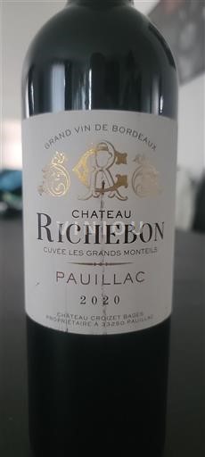 Bordoja Pauillac Château Richebon Les Grands Montels 2020