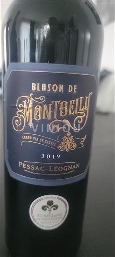 Bordoja Pessac-Léognan Blason de Montbelli 2019