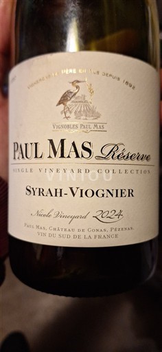 Languedoc og Roussillon Pays d'oc Paul Mas Réserve Syrah-Viognier 2024