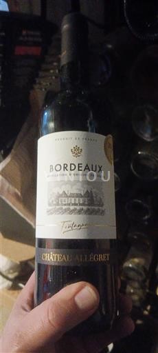 Bordo Château Allégret Tutilegre Non Millésimé