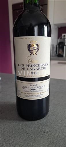 Bordoja Blaye-côtes-de-bordeaux Château Les Princesses de Lagarcie 2016
